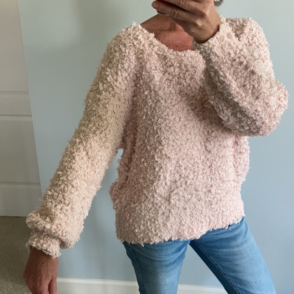 Blush, Fuzzy Knit Sweater - Picture 5 of 8